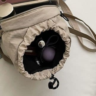巾着型斜め掛けリュックサック