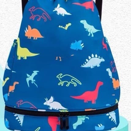 巾着 夢見る一角獣プリント巾着リュックサック