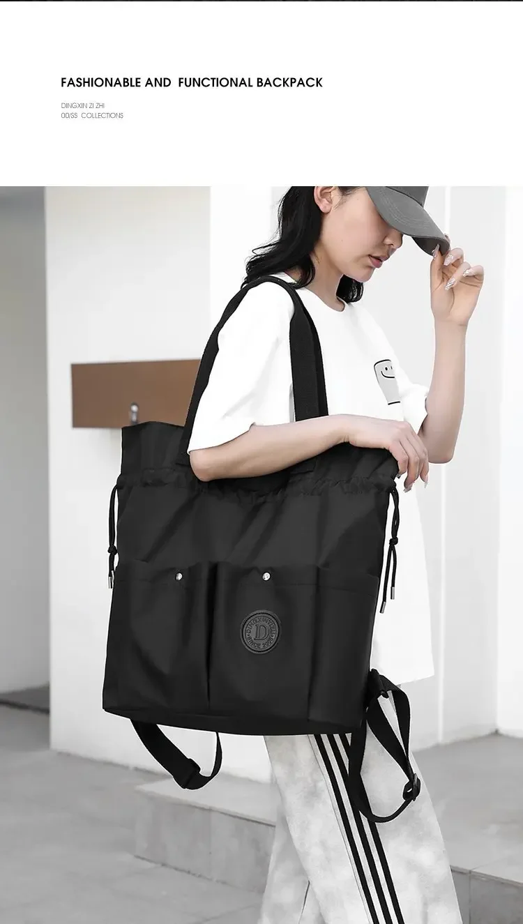 巾着 多機能ナイロン素材巾着リュックサック