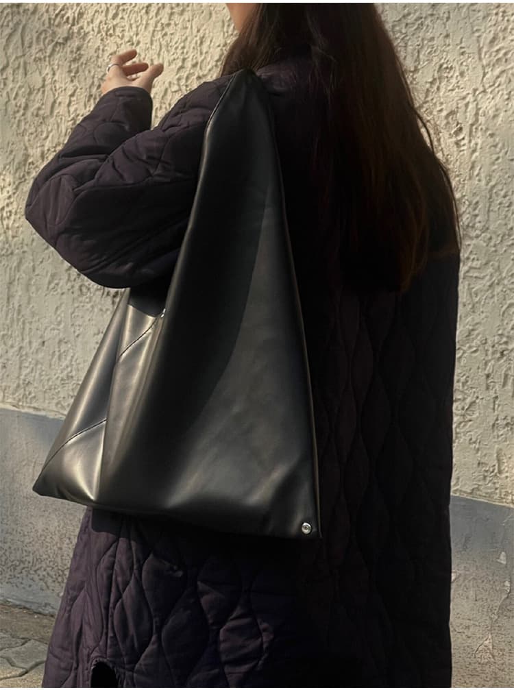 巾着 なめらか三角巾着トート