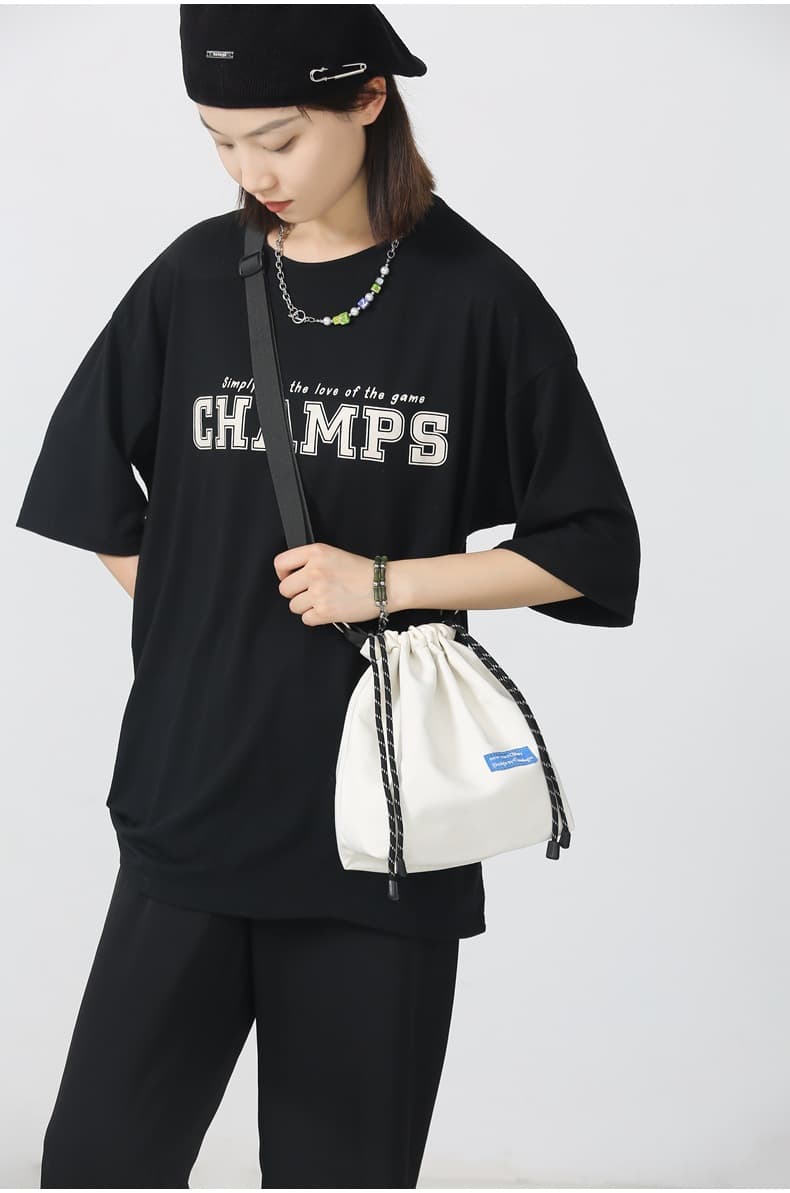 巾着 シンプル巾着ミニショルダー