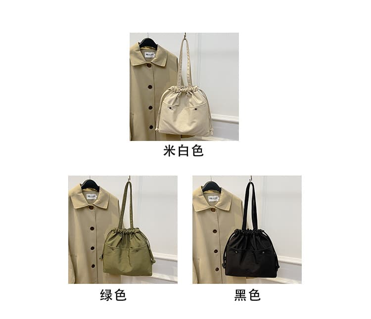 巾着 ダブルポケット巾着トート