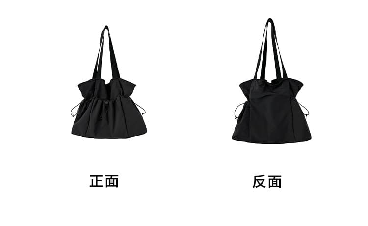 巾着 シンプル巾着型大容量ショルダーバッグ