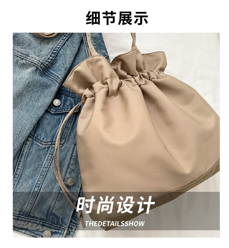 巾着 シンプル巾着ショルダーバッグ