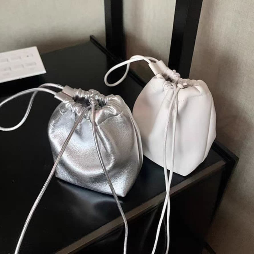 巾着 シンプル巾着ミニショルダーバッグ
