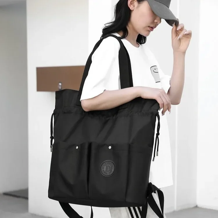 巾着 多機能ナイロン素材巾着リュックサック