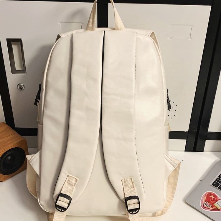 巾着 合成皮革シンプルデザイン巾着リュックサック