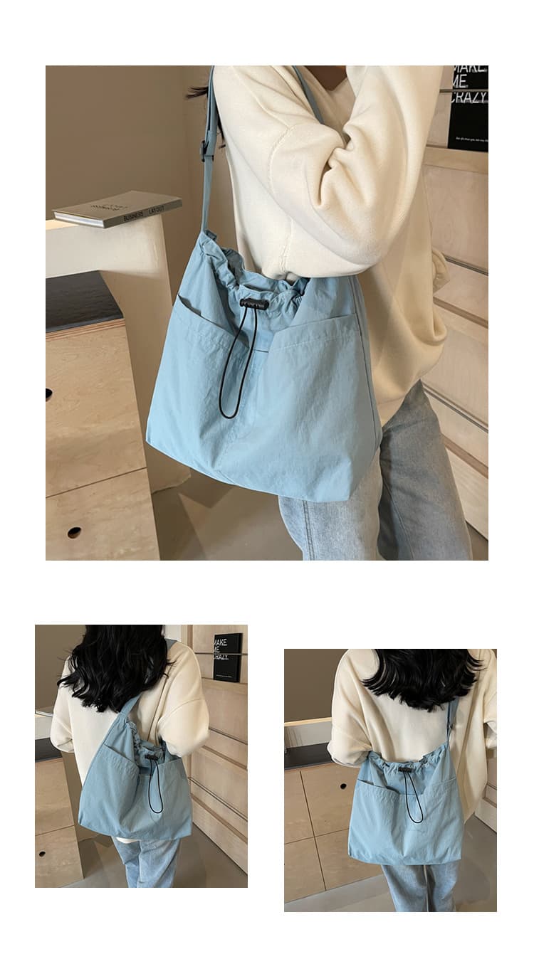 巾着 シンプル巾着ショルダーバッグ
