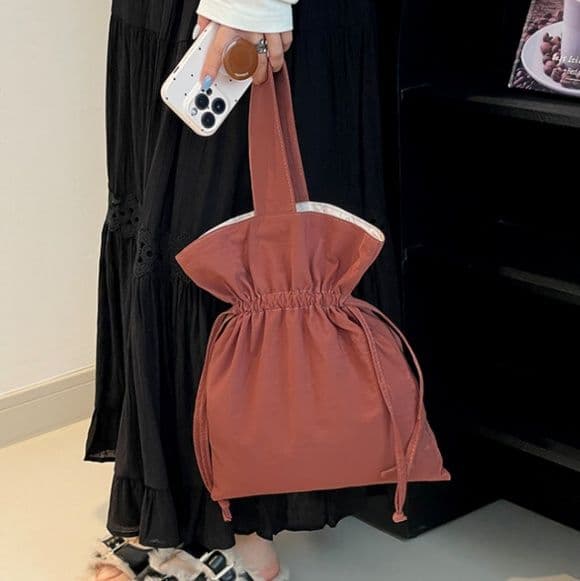 巾着 ワイドハンドル巾着トートバッグ