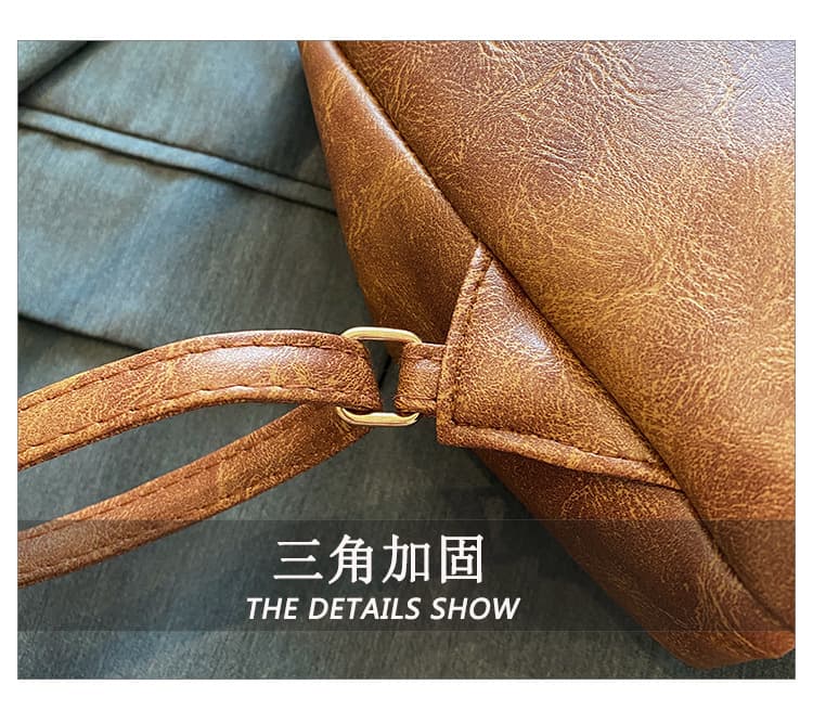 巾着 上品な合皮素材のコンパクト巾着型リュックサック