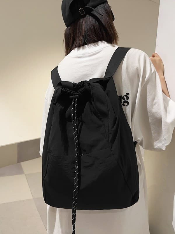 巾着 大容量カジュアル巾着リュックサック