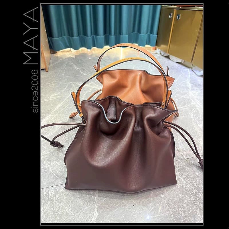 巾着 上品シルエット巾着ショルダー