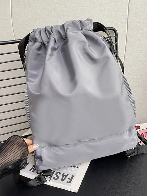 巾着 三本線デザイン軽量巾着リュックサック
