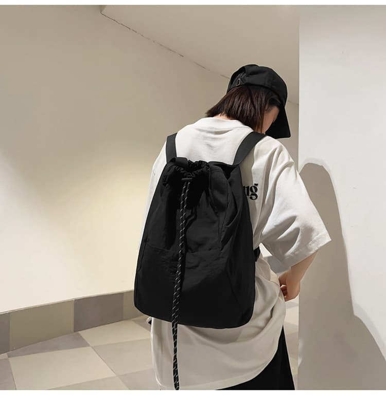 巾着 大容量カジュアル巾着リュックサック