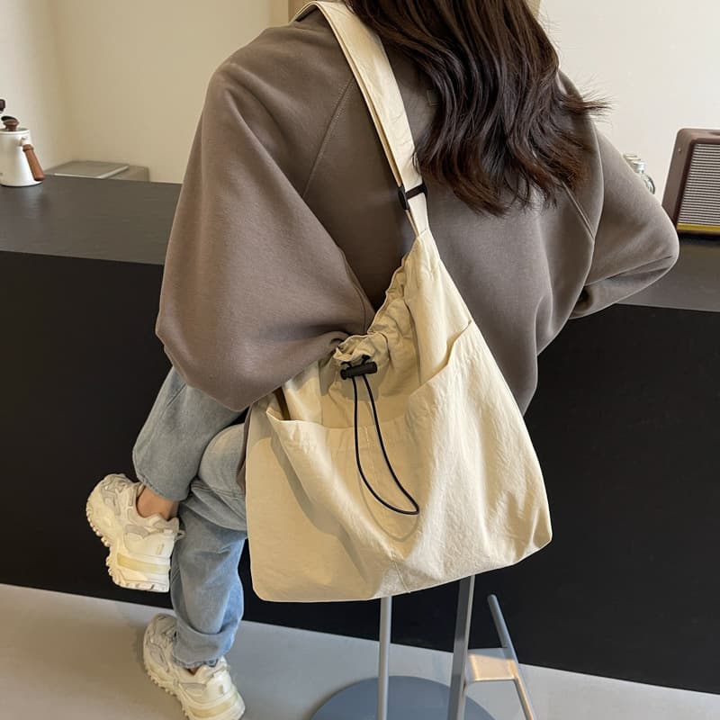 巾着 シンプル巾着ショルダーバッグ