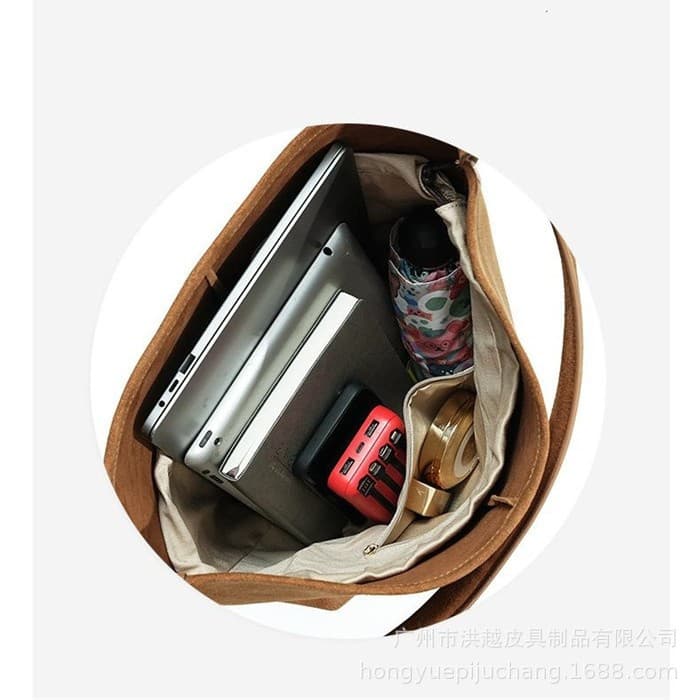 巾着 上質素材のゆったり巾着トートバッグ