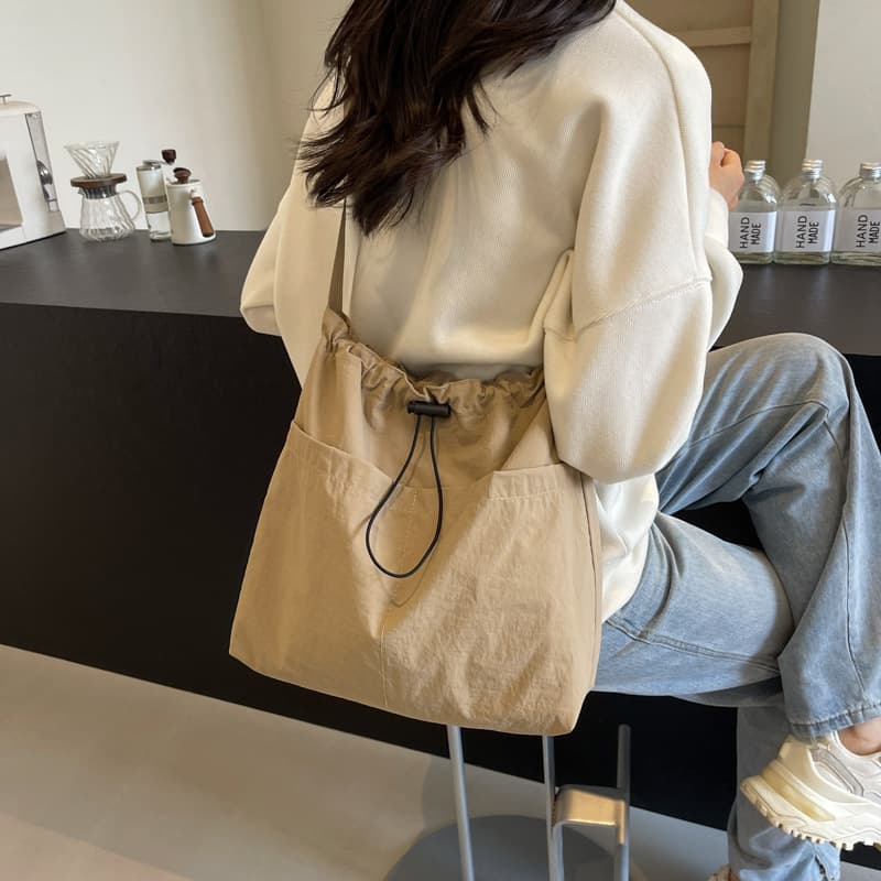 巾着 シンプル巾着ショルダーバッグ