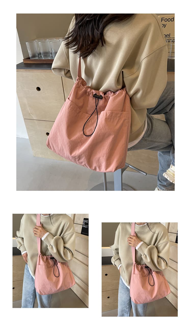 巾着 シンプル巾着ショルダーバッグ